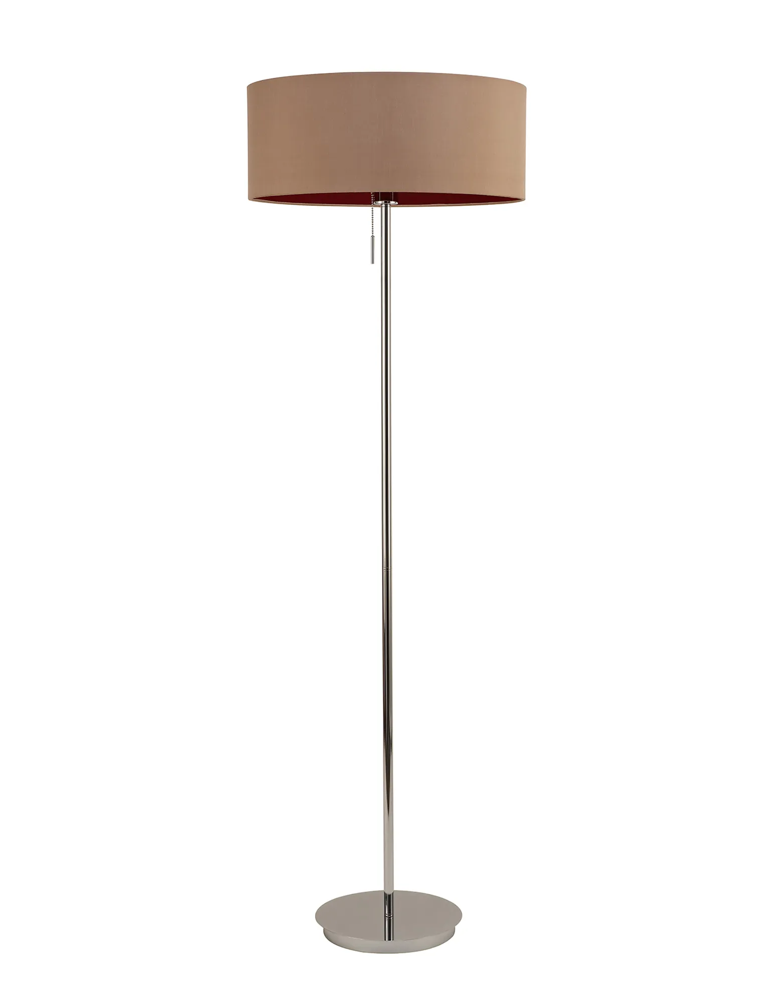 Baymont 50cm Pendant 1 Light Satin Nickel, Antique Gold/Ruby, Frosted Diffuser DK0308  Deco Baymont SN AG